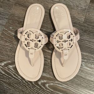 Tory Burch Miller Soft Patent Calf Sea Shell Pink Sandals